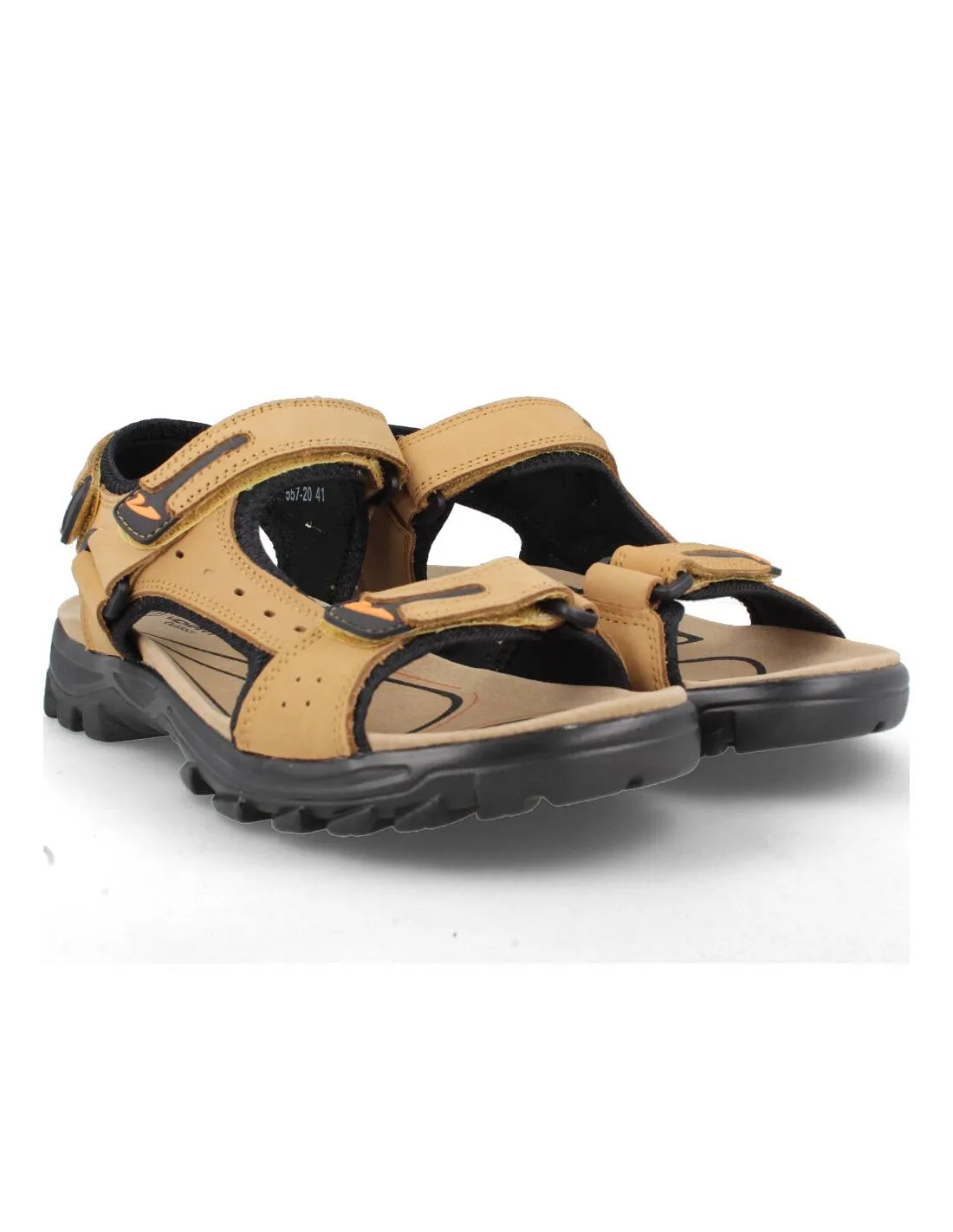 VICMART  SANDALIA CALIFORNIANA VELCROS PIEL TAUPE