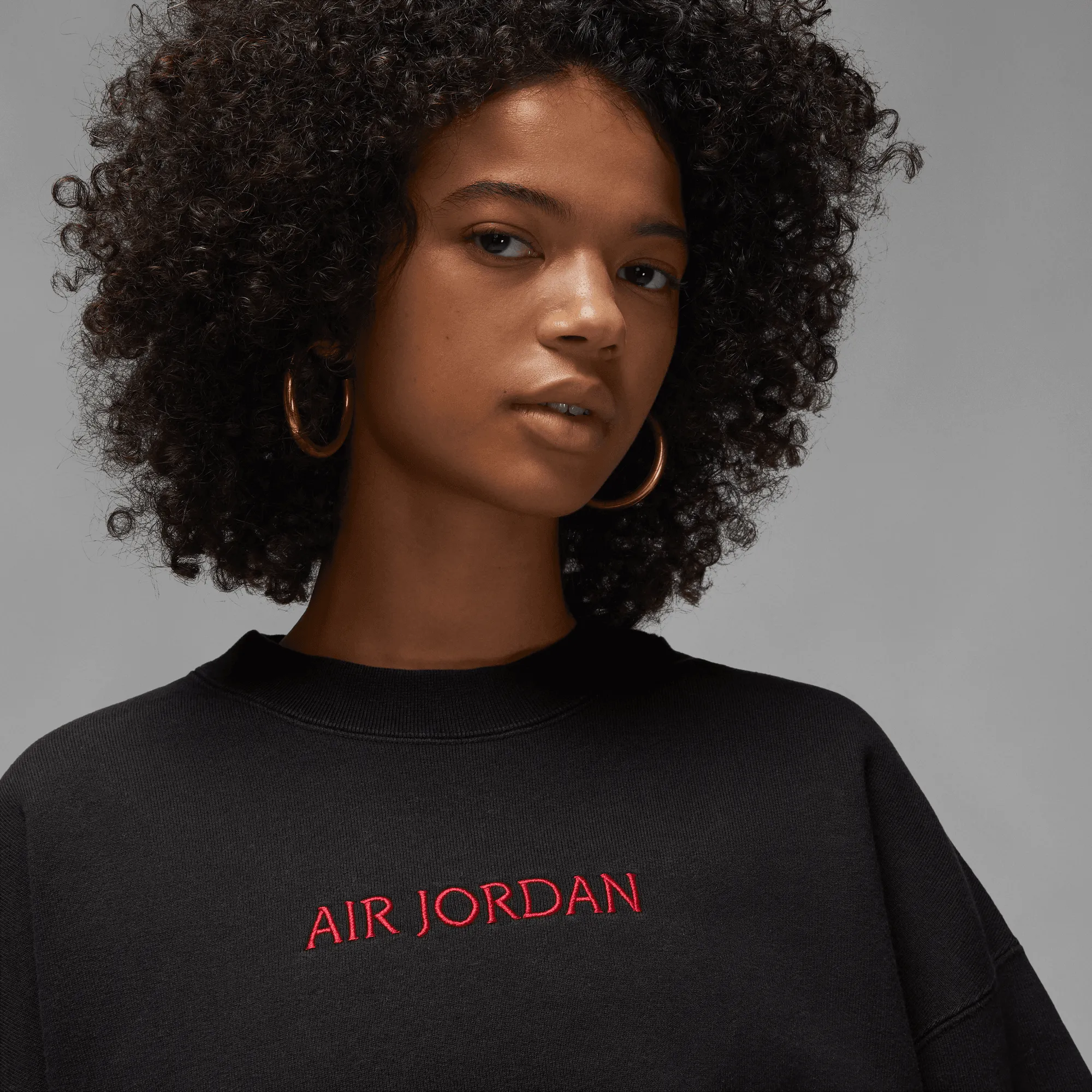 W Jordan Wordmark Crewneck Black/Red