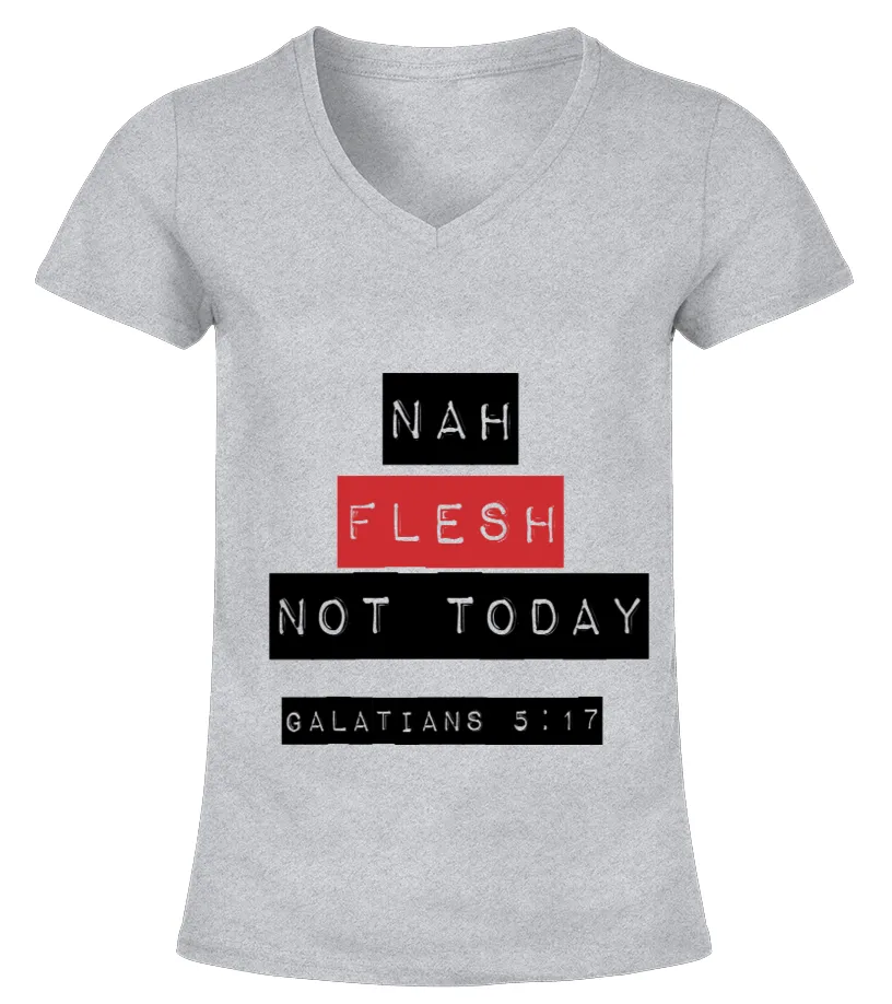 Walk in the Spirit not the Flesh Camiseta cuello pico Mujer