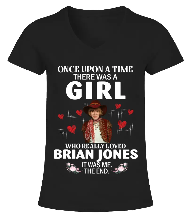WHO REALLY LOVED BRIAN JONES Camiseta cuello pico Mujer