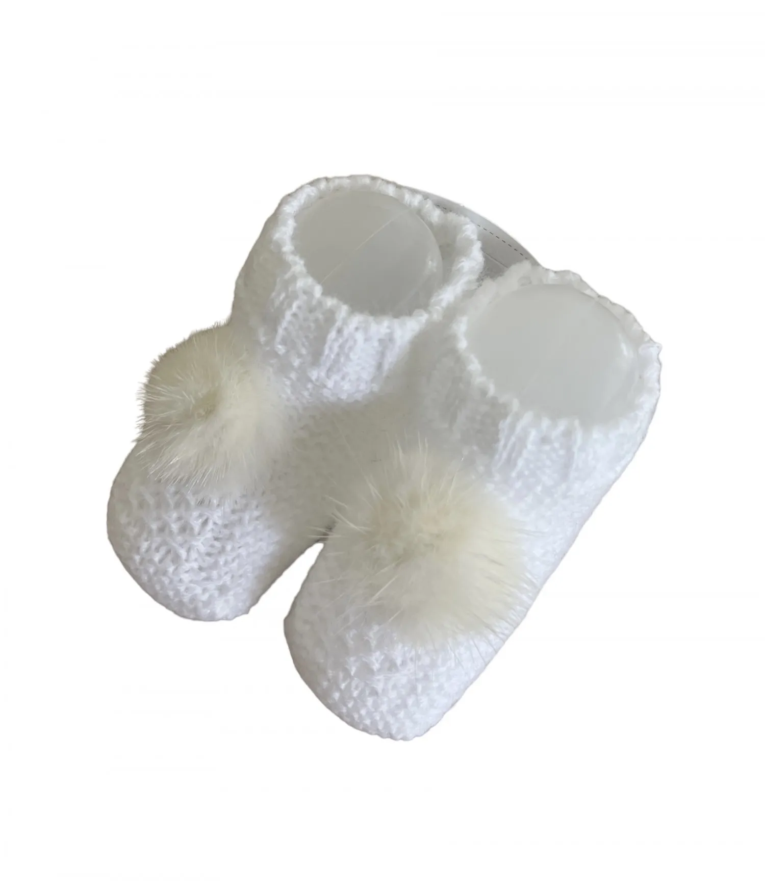 Winter knitted booties in various colors. One size