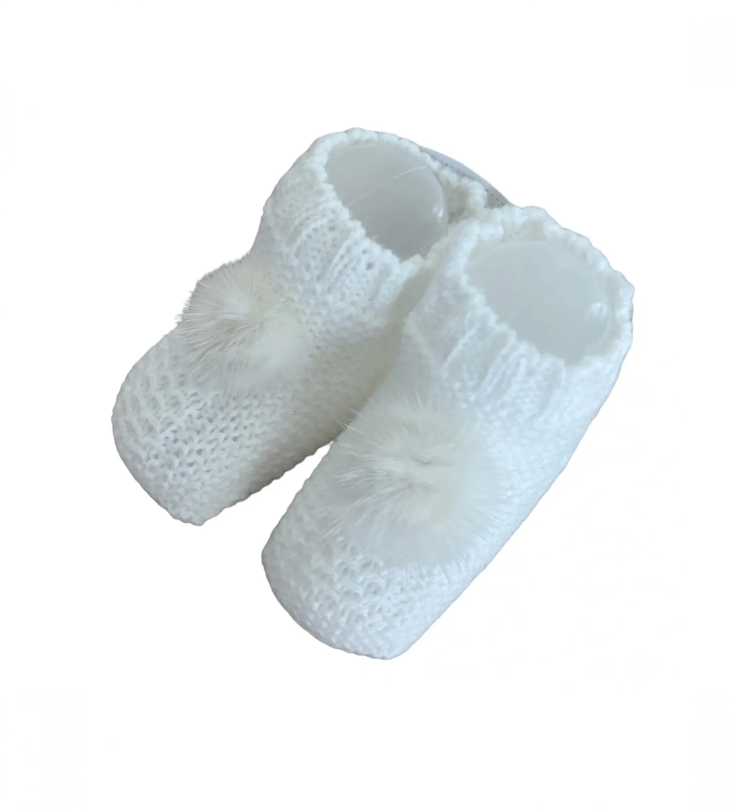 Winter knitted booties in various colors. One size