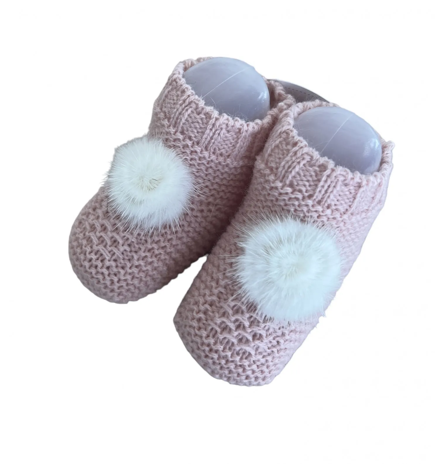 Winter knitted booties in various colors. One size