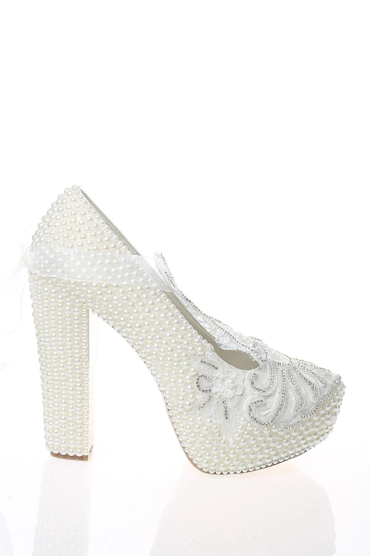 WOMEN'S EMBROIDERED BRIDAL SLIP ON SHOES FOR PARTY