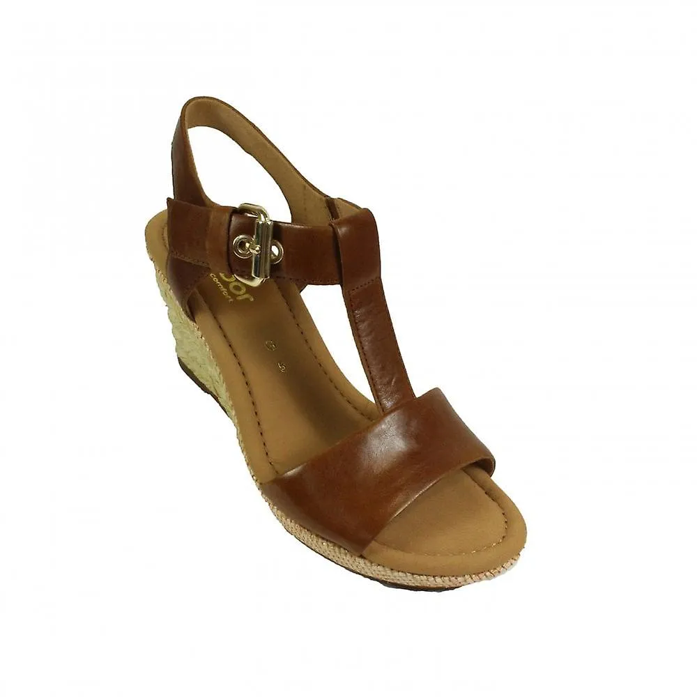 Women's Gabor 42.024.54 | Peanut | Womens Wedge Sandals