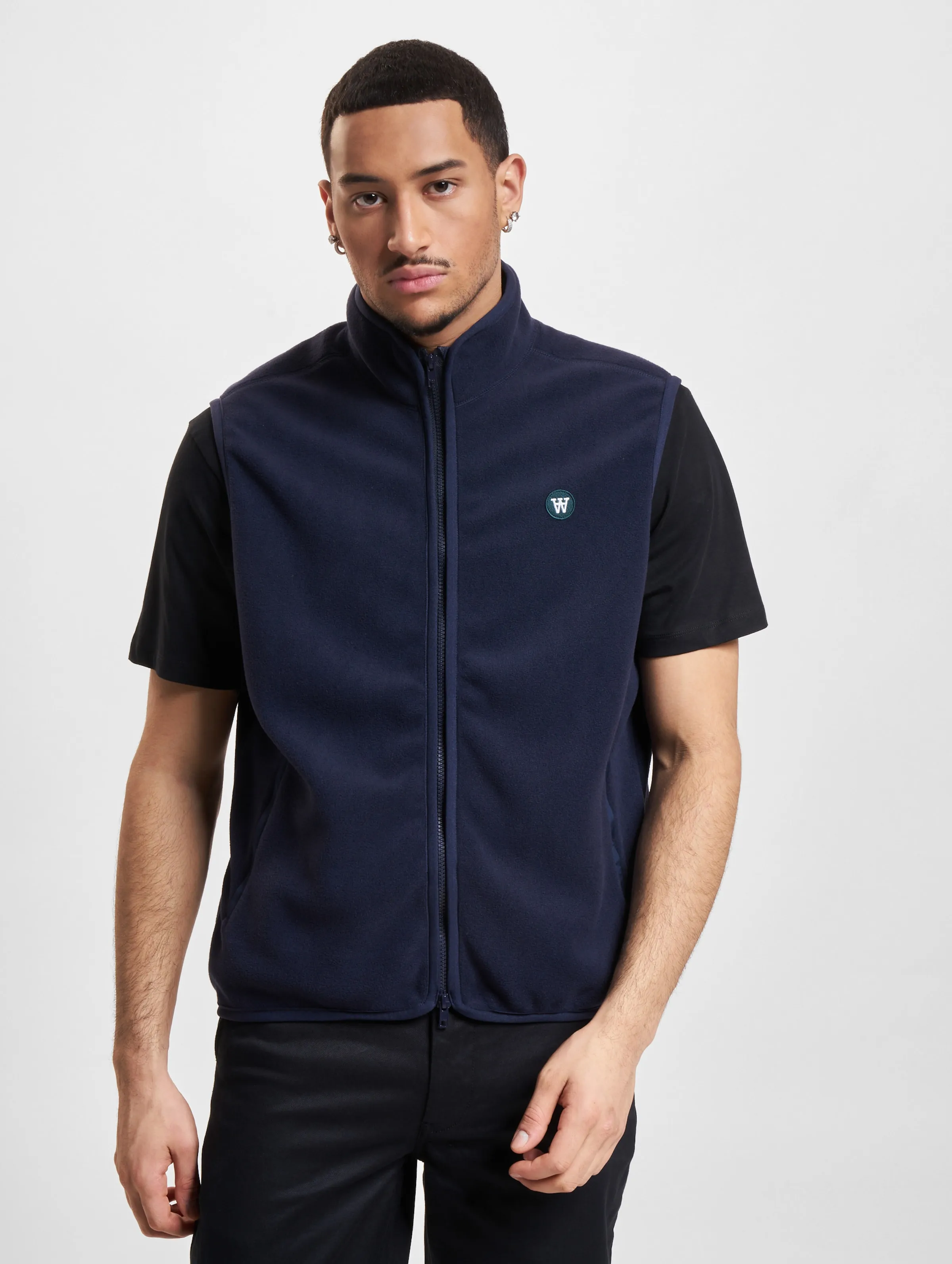 Wood Wood Wood Wood Dax Patch Zip Fleece Gilet
