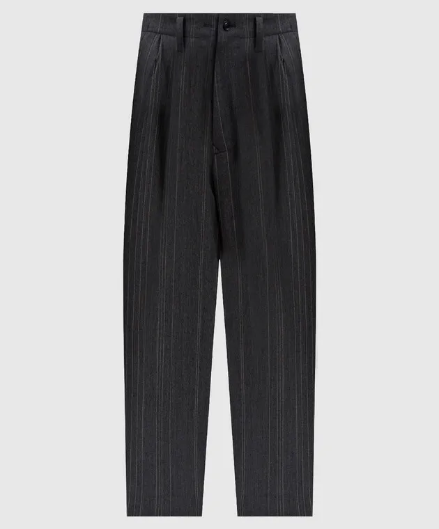 Y`S Yamamoto Gray striped pants
