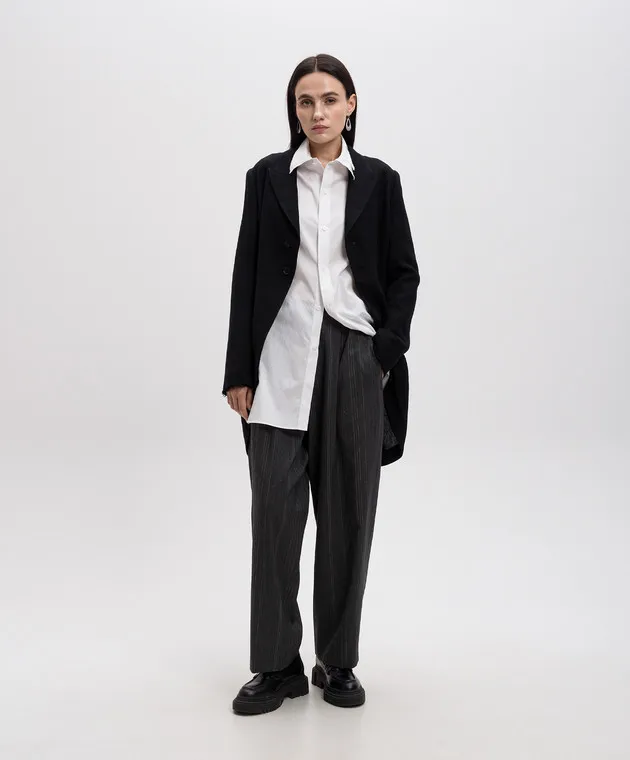 Y`S Yamamoto Gray striped pants