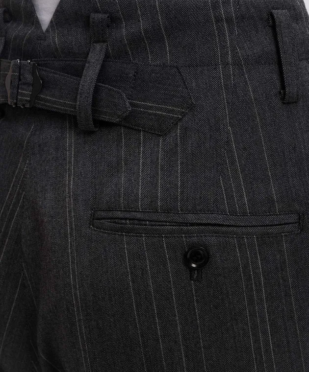 Y`S Yamamoto Gray striped pants