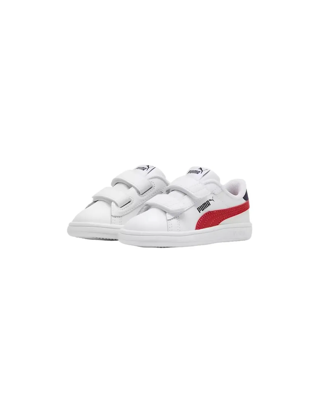 Zapatillas Puma Smash 3.0 V Blanco//Rojo Infantil
