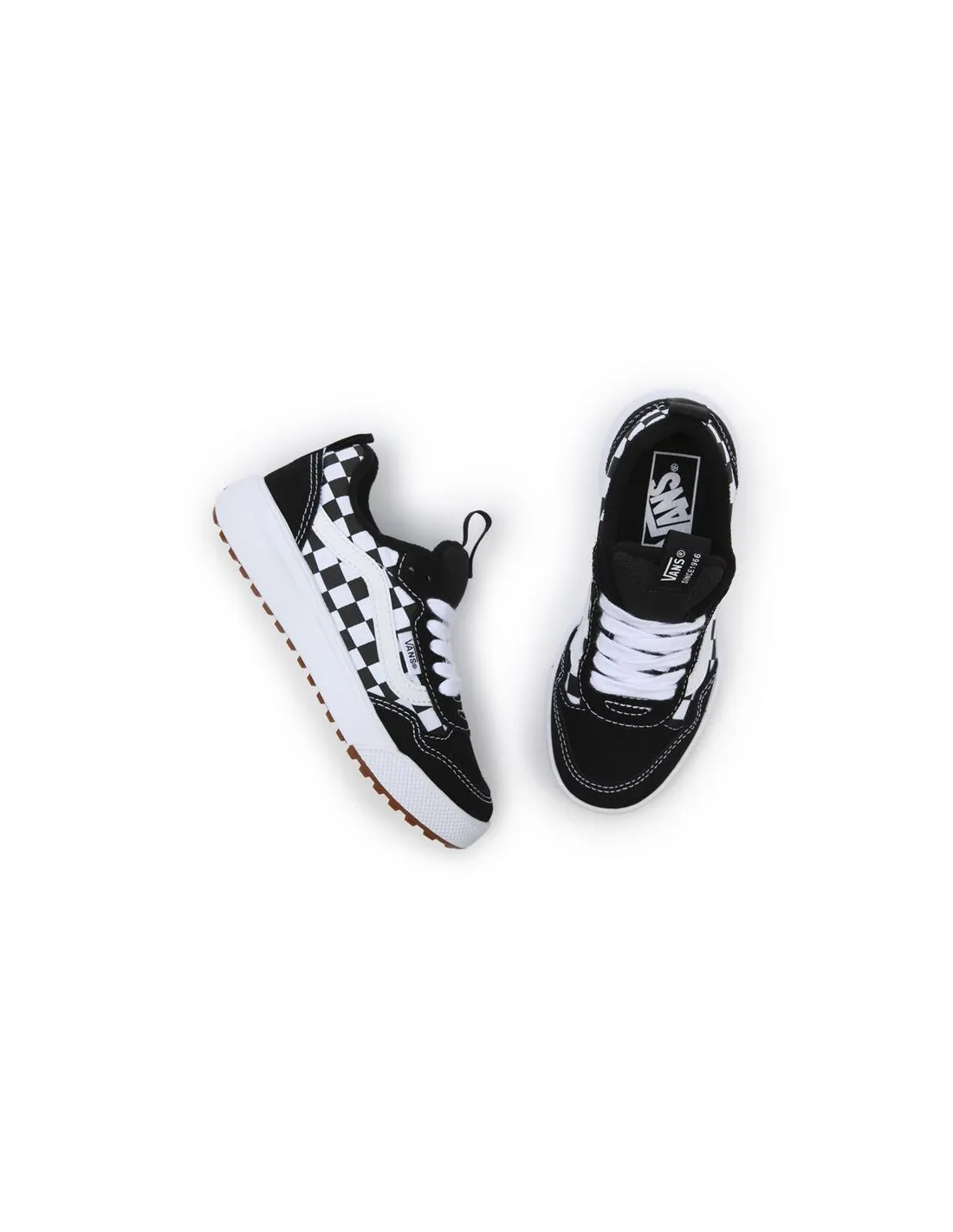 Zapatillas Vans Yt Range Exp (Checkerboard) Negro Niño