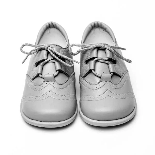 Zapato Bebe Niño Gris Inglés Modelo Bruno