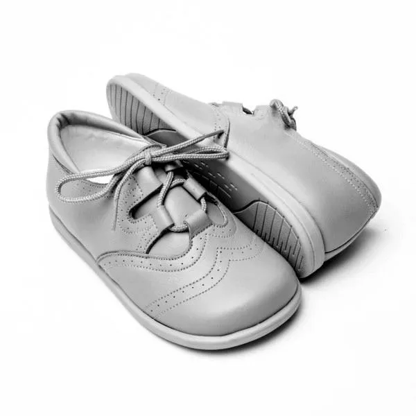 Zapato Bebe Niño Gris Inglés Modelo Bruno