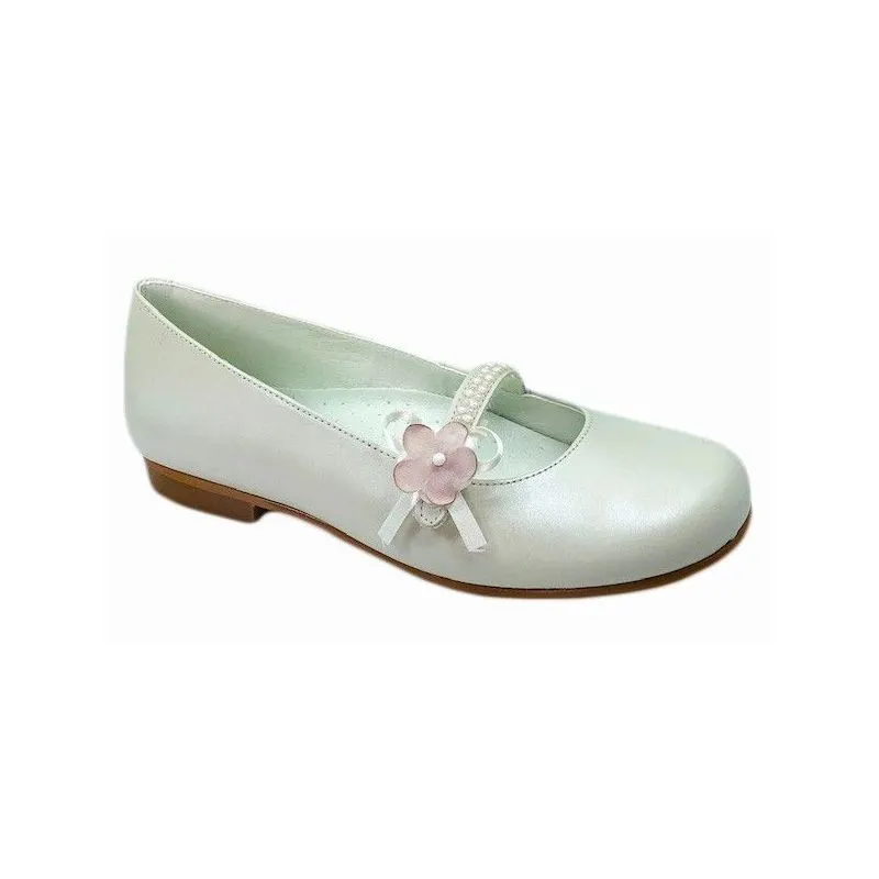 Zapato de comunion niña con flores
