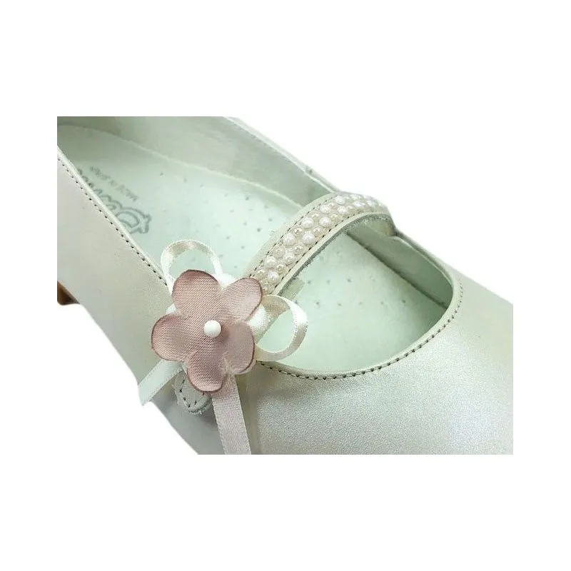 Zapato de comunion niña con flores