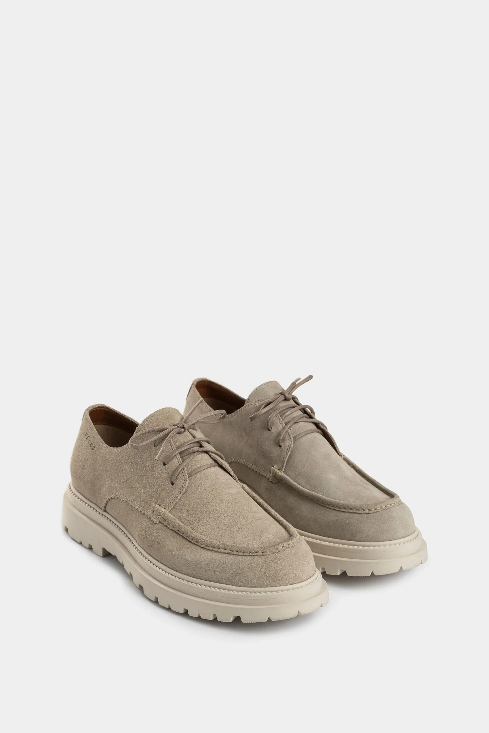 Zapatos de cordón Spoleto de cuero gamuzado para hombre efecto escribiente
