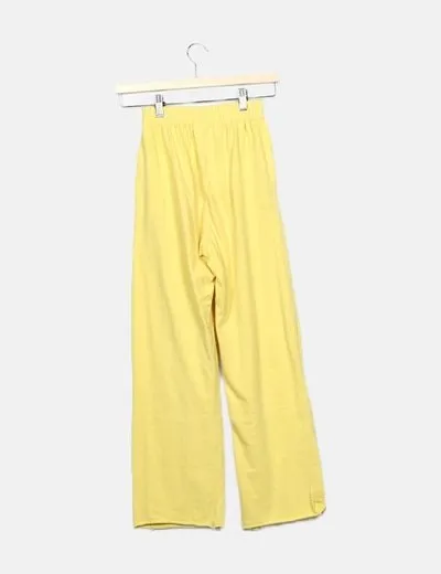 Zara Pantalón jogger amarillo