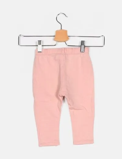 Zara Pantalón rosa baggy